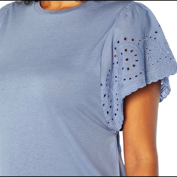 NWT Gap Eyelet Sleeve Top - Size Large - Picture 3 of 10